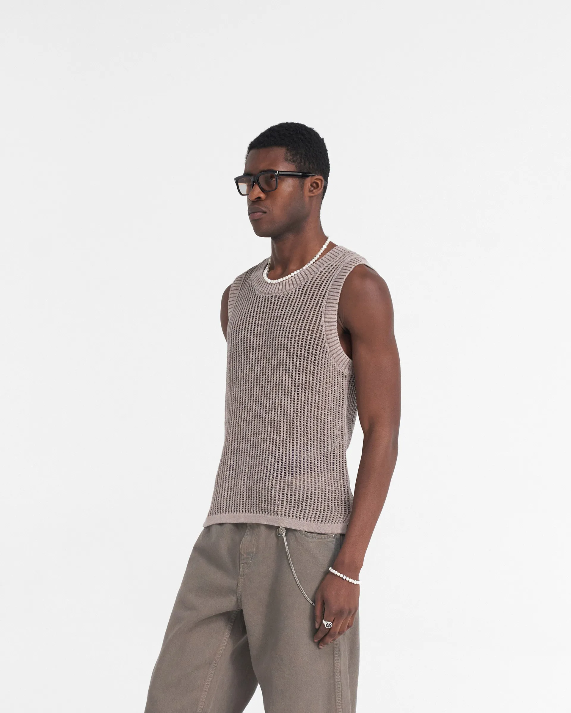 Washed Knit Vest - Dawn