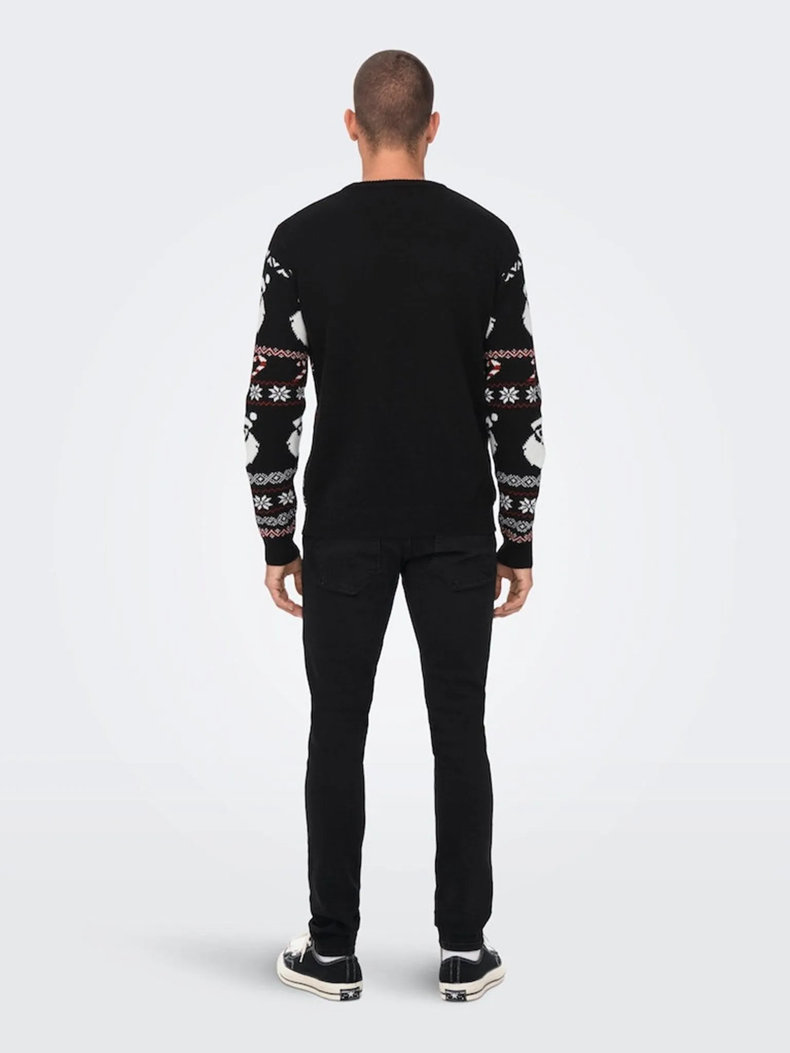 XMAS Santa Crewneck Knit - Black