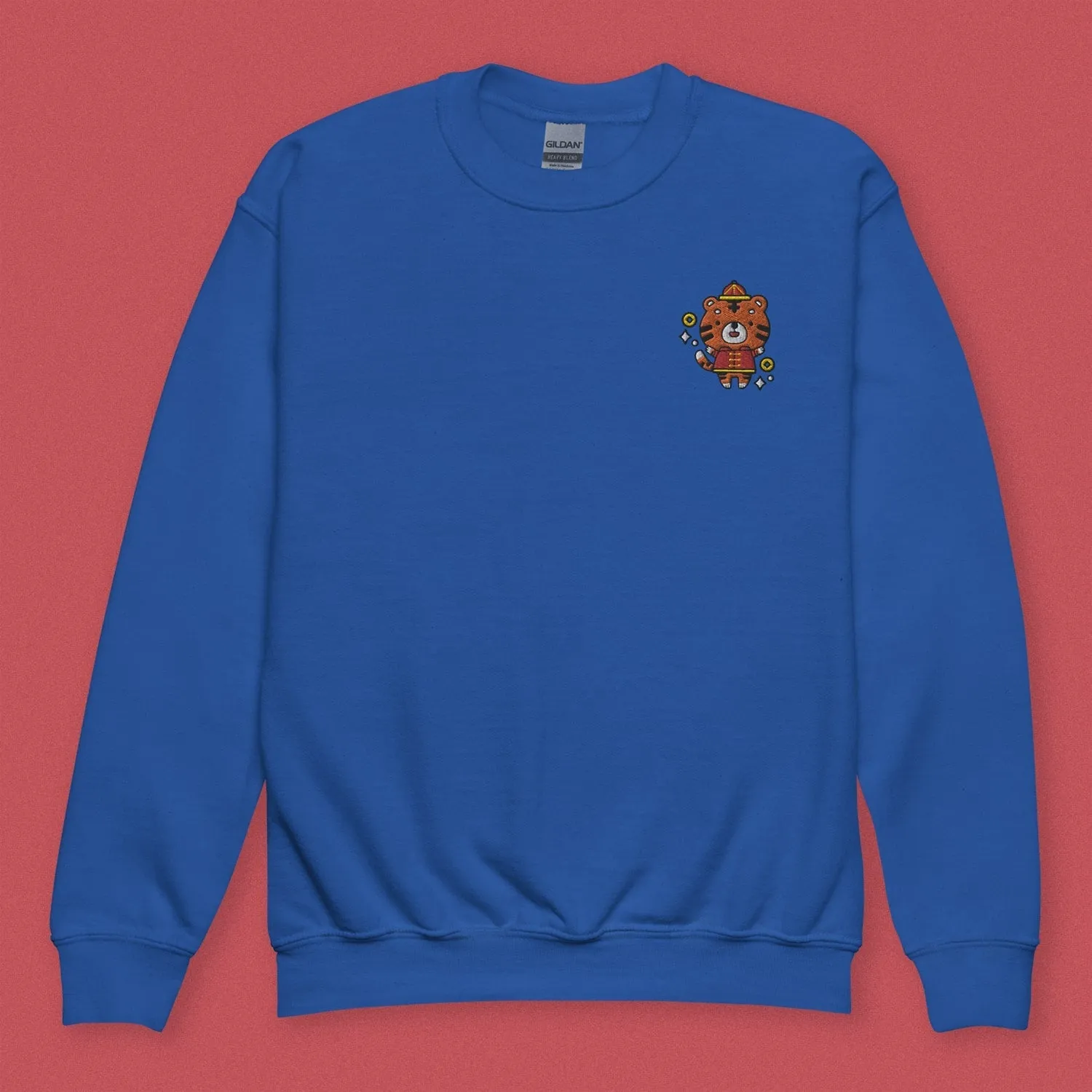 Year of the Tiger Embroidered Kids Sweatshirt