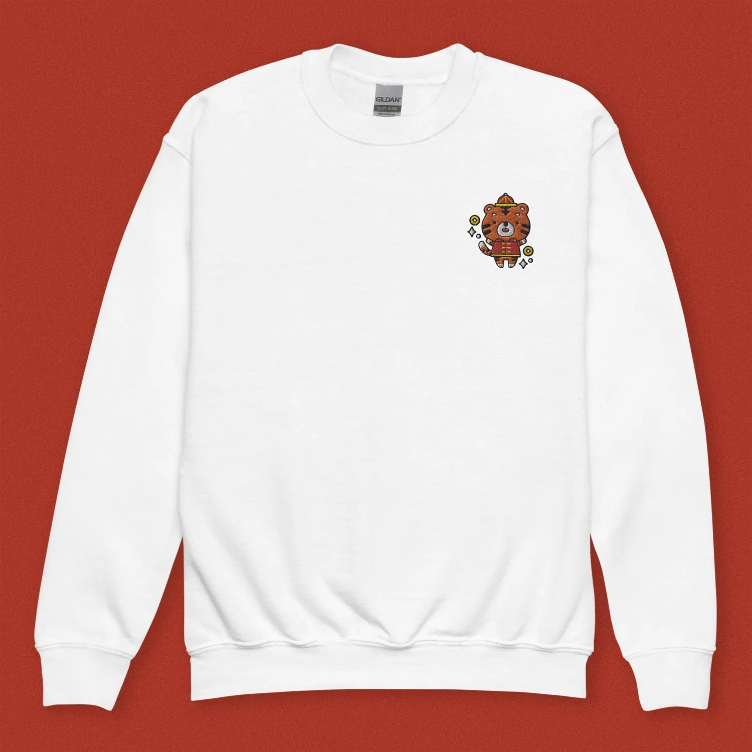 Year of the Tiger Embroidered Kids Sweatshirt